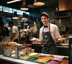 Food counter attendant 