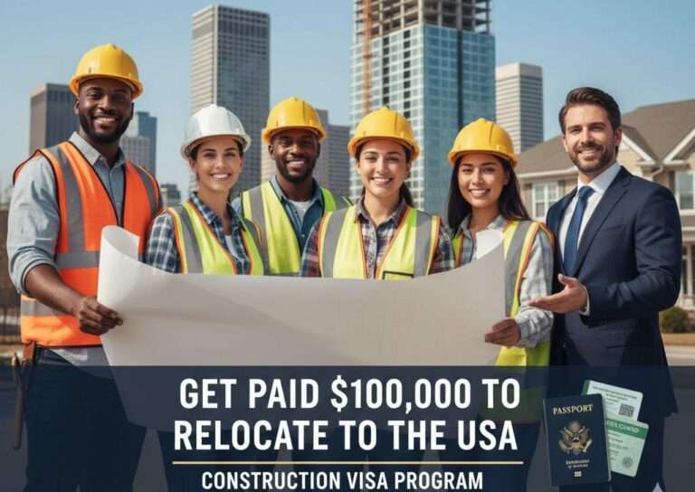 Opportunity to Get Paid $100,000 to Relocate to the USA via the Construction Visa Program