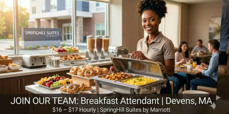 Breakfast Attendant ($16 – $17 Hourly) | Devens, MA | SpringHill Suites by Marriott