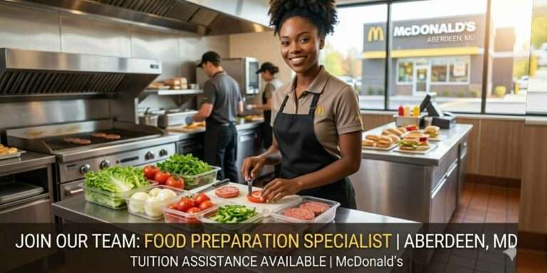 Food Preparation Specialist | McDonald’s Aberdeen, MD | Tuition Assistance