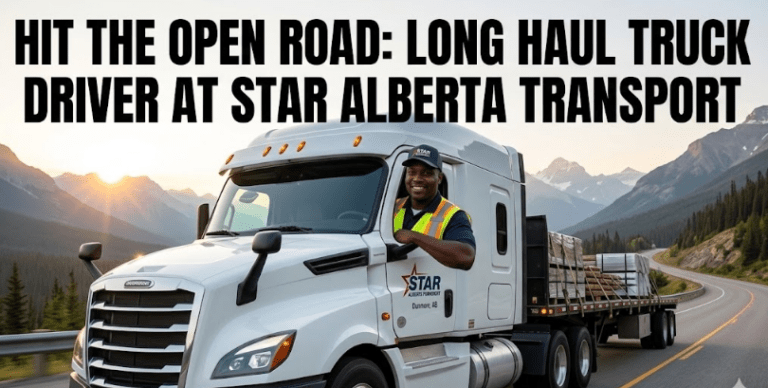 $36.10 per hour: Long Haul Truck Driver at Star Alberta Transport