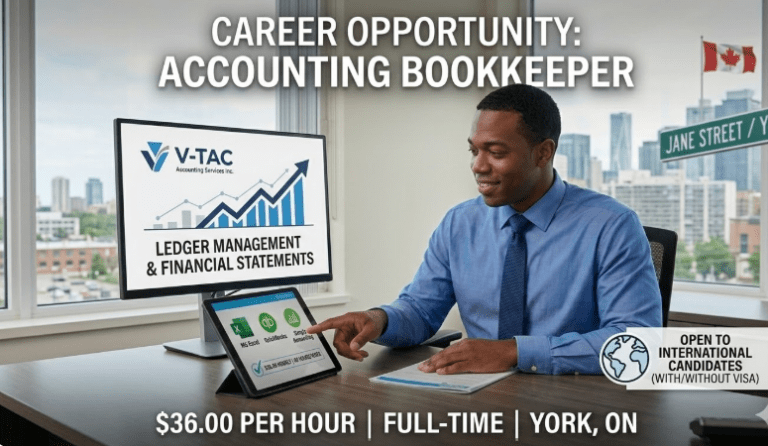 Accounting Bookkeeper | York, ON | V-TAC Accounting Services Inc.