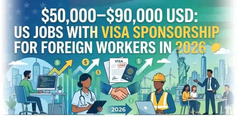 $50,000–$90,000 USD: US Jobs With Visa Sponsorship for Foreign Workers in 2026 (Construction/Farming/Driving Jobs)