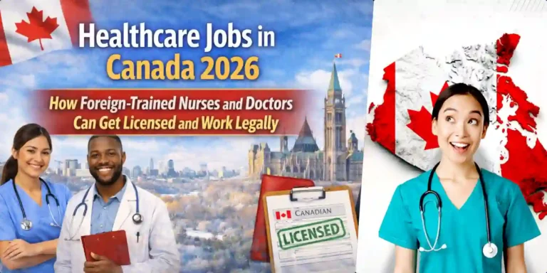 Healthcare Jobs in Canada 2026: How Foreign-Trained Nurses and Doctors Can Get Licensed and Work Legally